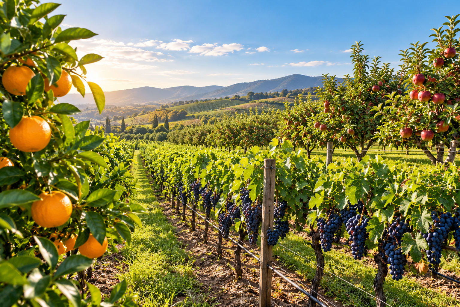 Fruits, Vineyards & Orchards